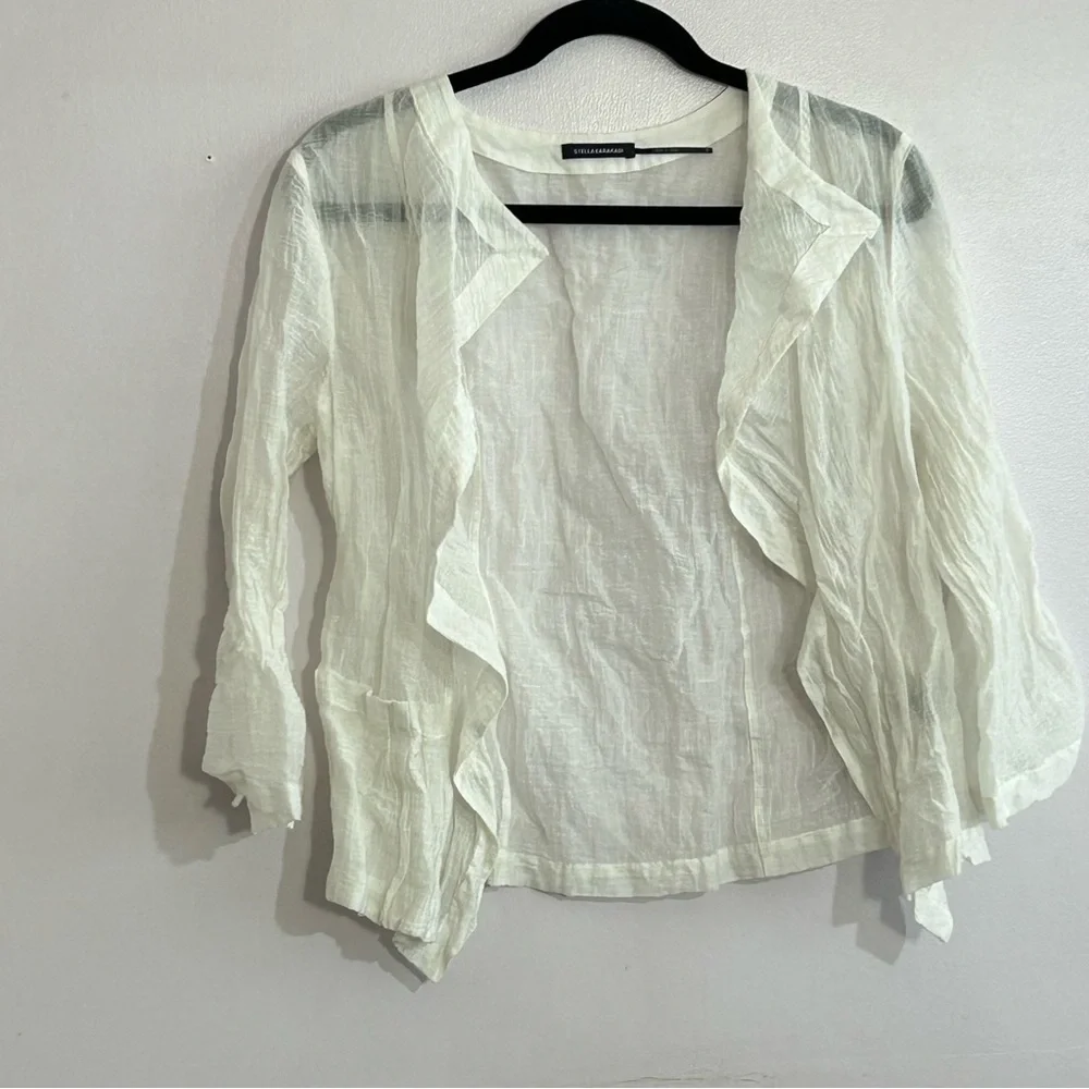 Stella Carakasi Sheer Cotton Open Jacket S - Picture 4 of 7